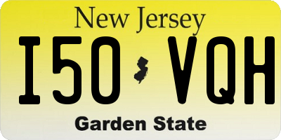 NJ license plate I50VQH