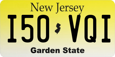 NJ license plate I50VQI
