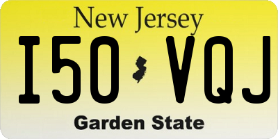 NJ license plate I50VQJ