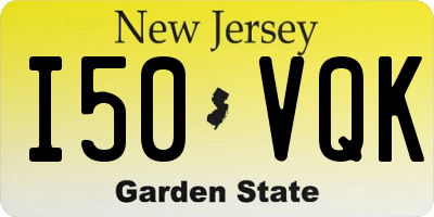 NJ license plate I50VQK