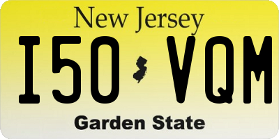 NJ license plate I50VQM