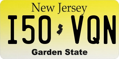 NJ license plate I50VQN