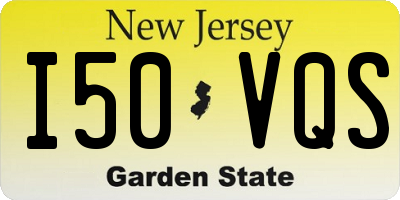 NJ license plate I50VQS