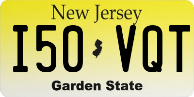 NJ license plate I50VQT