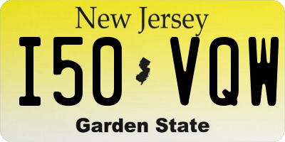 NJ license plate I50VQW
