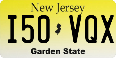 NJ license plate I50VQX