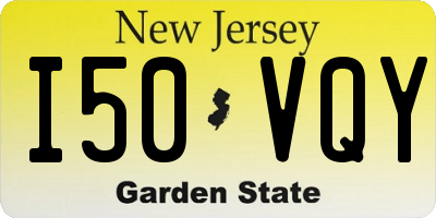 NJ license plate I50VQY