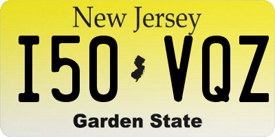 NJ license plate I50VQZ