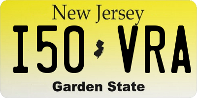 NJ license plate I50VRA