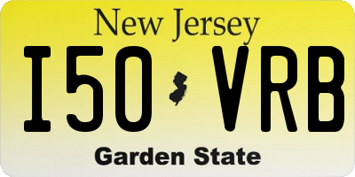 NJ license plate I50VRB