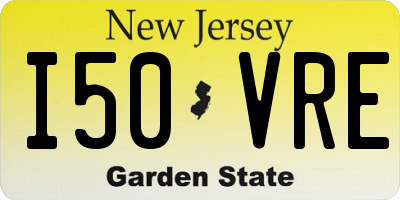 NJ license plate I50VRE