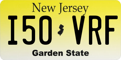 NJ license plate I50VRF
