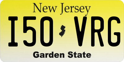 NJ license plate I50VRG