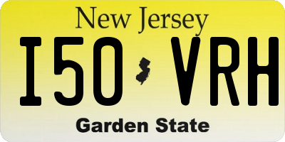 NJ license plate I50VRH