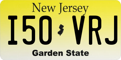NJ license plate I50VRJ