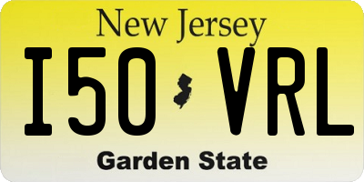 NJ license plate I50VRL