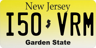 NJ license plate I50VRM