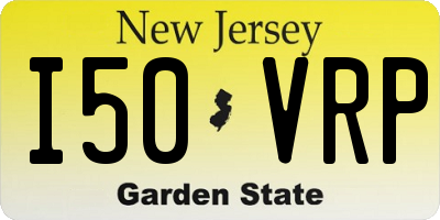 NJ license plate I50VRP