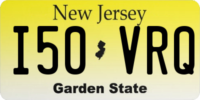 NJ license plate I50VRQ