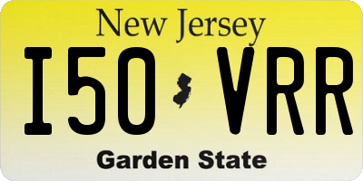 NJ license plate I50VRR