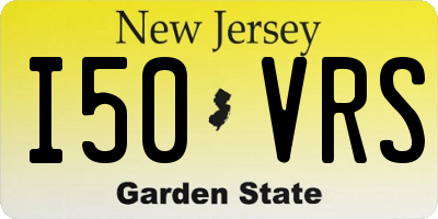 NJ license plate I50VRS