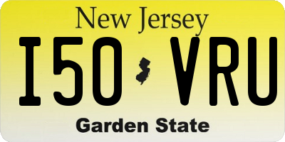 NJ license plate I50VRU