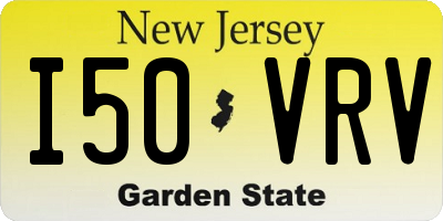 NJ license plate I50VRV