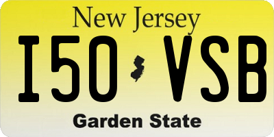 NJ license plate I50VSB
