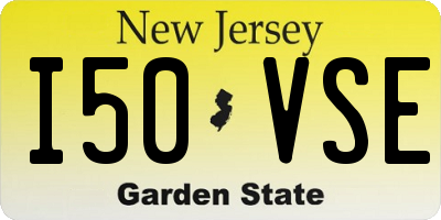 NJ license plate I50VSE