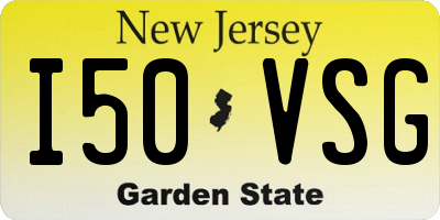 NJ license plate I50VSG