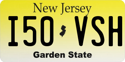NJ license plate I50VSH