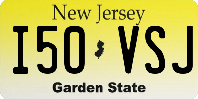 NJ license plate I50VSJ