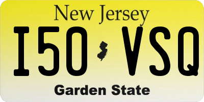 NJ license plate I50VSQ
