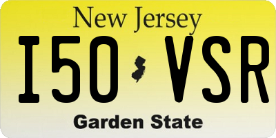 NJ license plate I50VSR