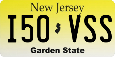 NJ license plate I50VSS