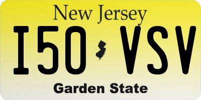 NJ license plate I50VSV
