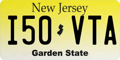 NJ license plate I50VTA