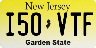 NJ license plate I50VTF