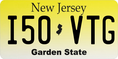 NJ license plate I50VTG