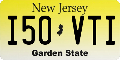 NJ license plate I50VTI