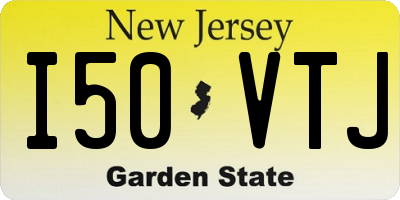 NJ license plate I50VTJ
