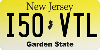NJ license plate I50VTL