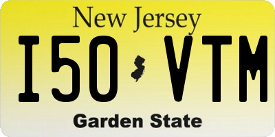 NJ license plate I50VTM