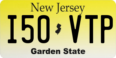 NJ license plate I50VTP