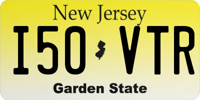 NJ license plate I50VTR