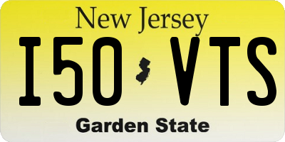 NJ license plate I50VTS