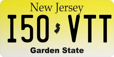 NJ license plate I50VTT