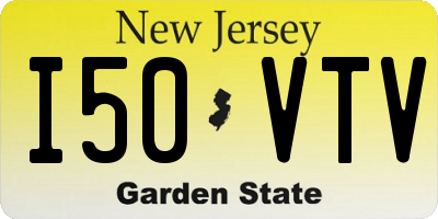 NJ license plate I50VTV