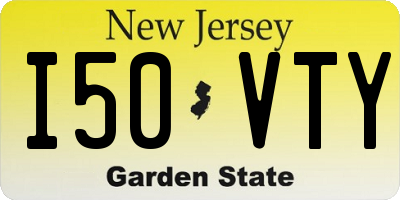 NJ license plate I50VTY