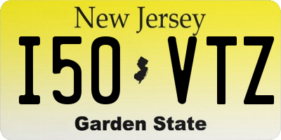 NJ license plate I50VTZ
